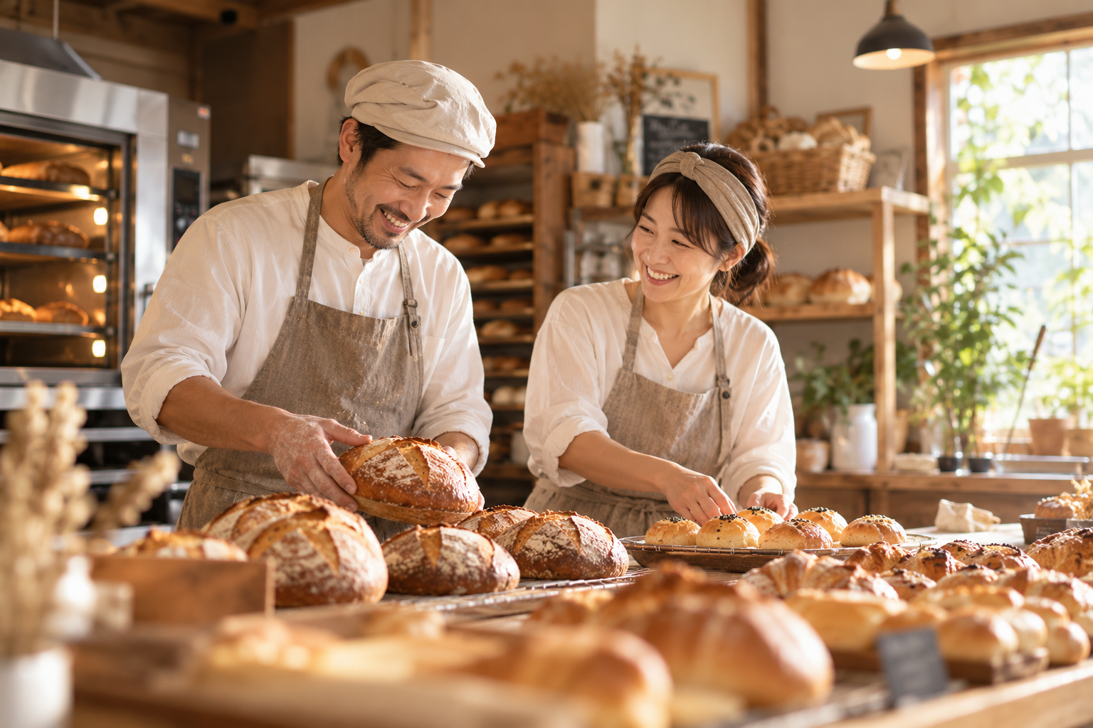 ひとむぎの店主夫妻をイメージした写真